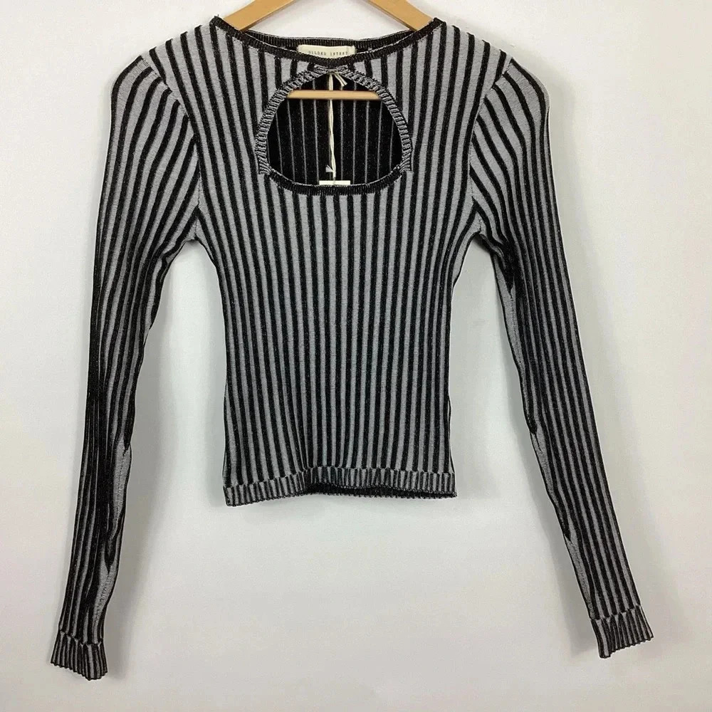 Gilded Intent Keyhole Plated Sweater Size Small NWT
